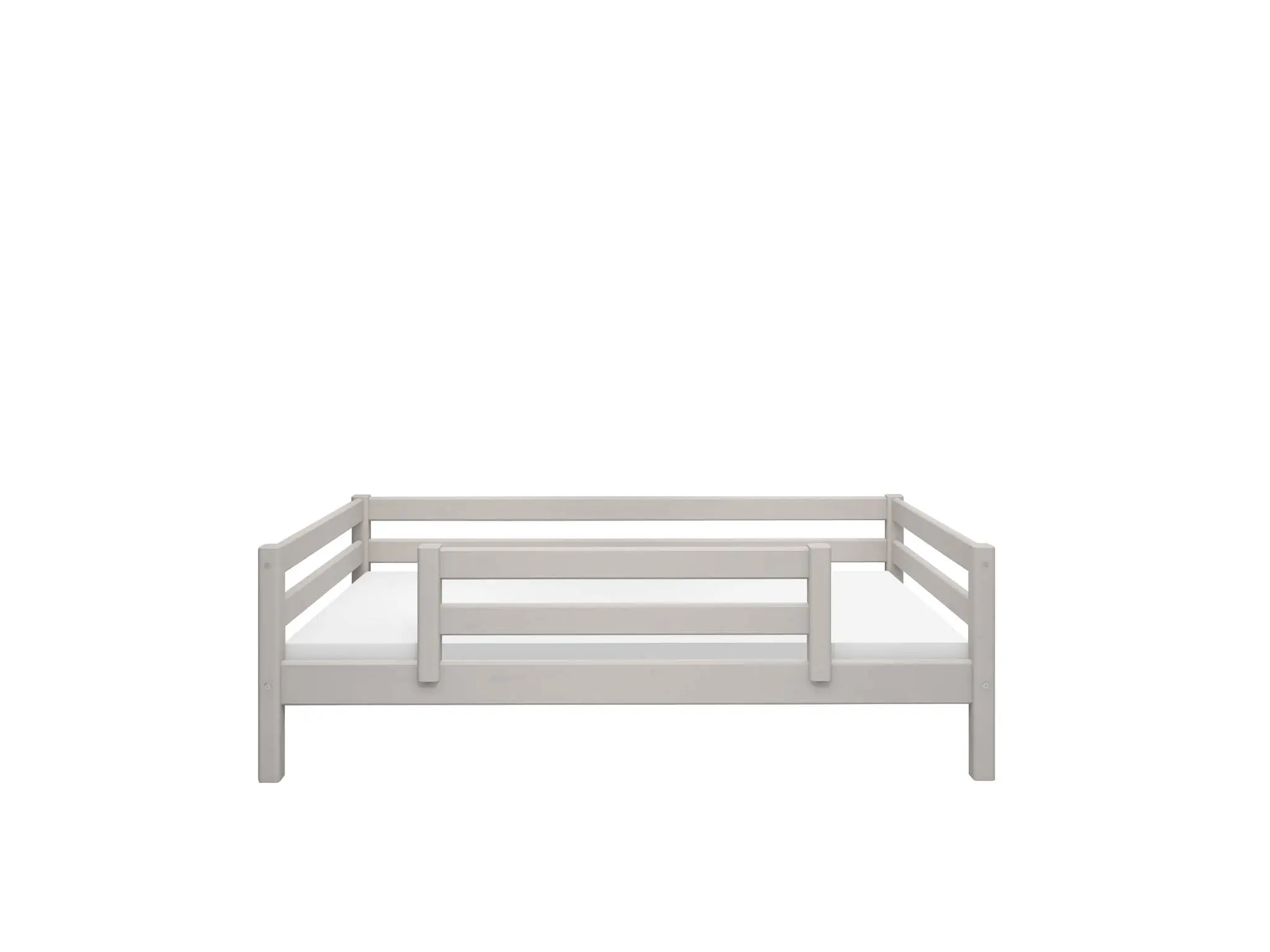 Single Bed with Safety Rail, 90x200 cm, Grey - Image 4