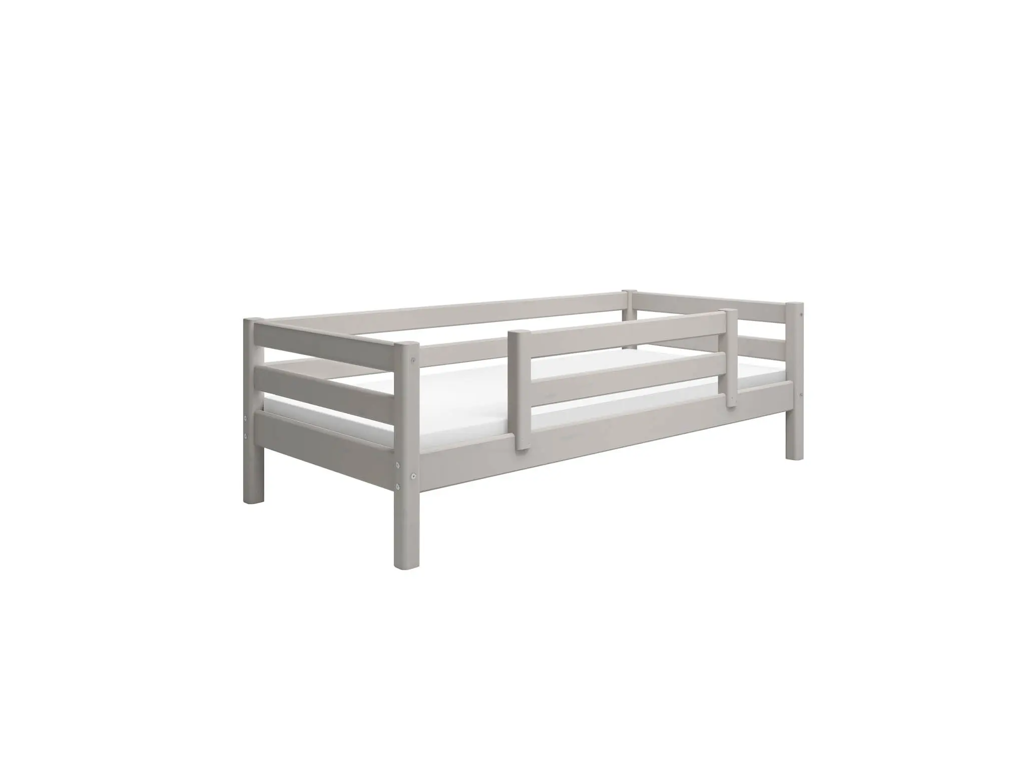 Single Bed with Safety Rail, 90x200 cm, Grey - Image 6
