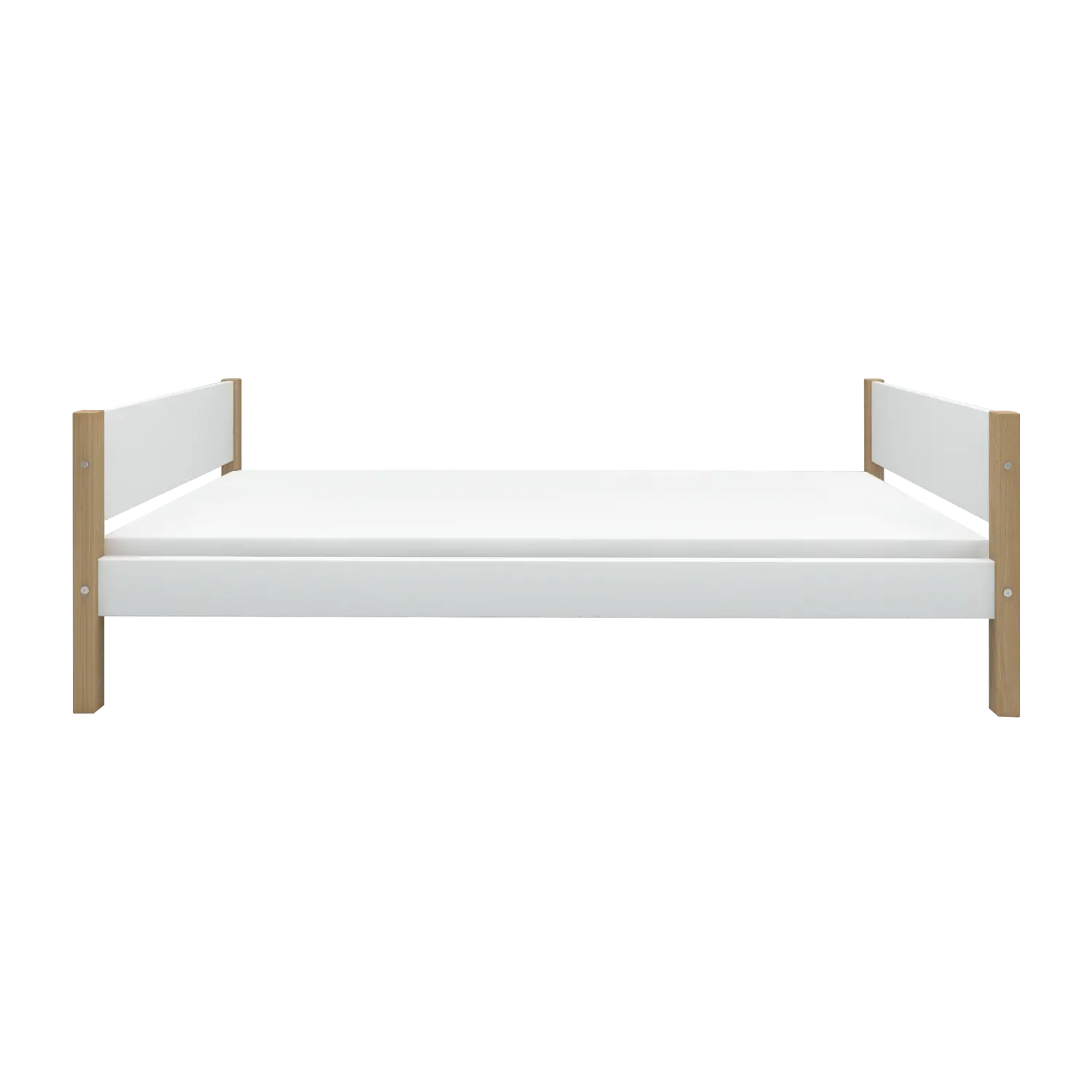 Single Bed, 90x200 cm, White/Oak - Image 5