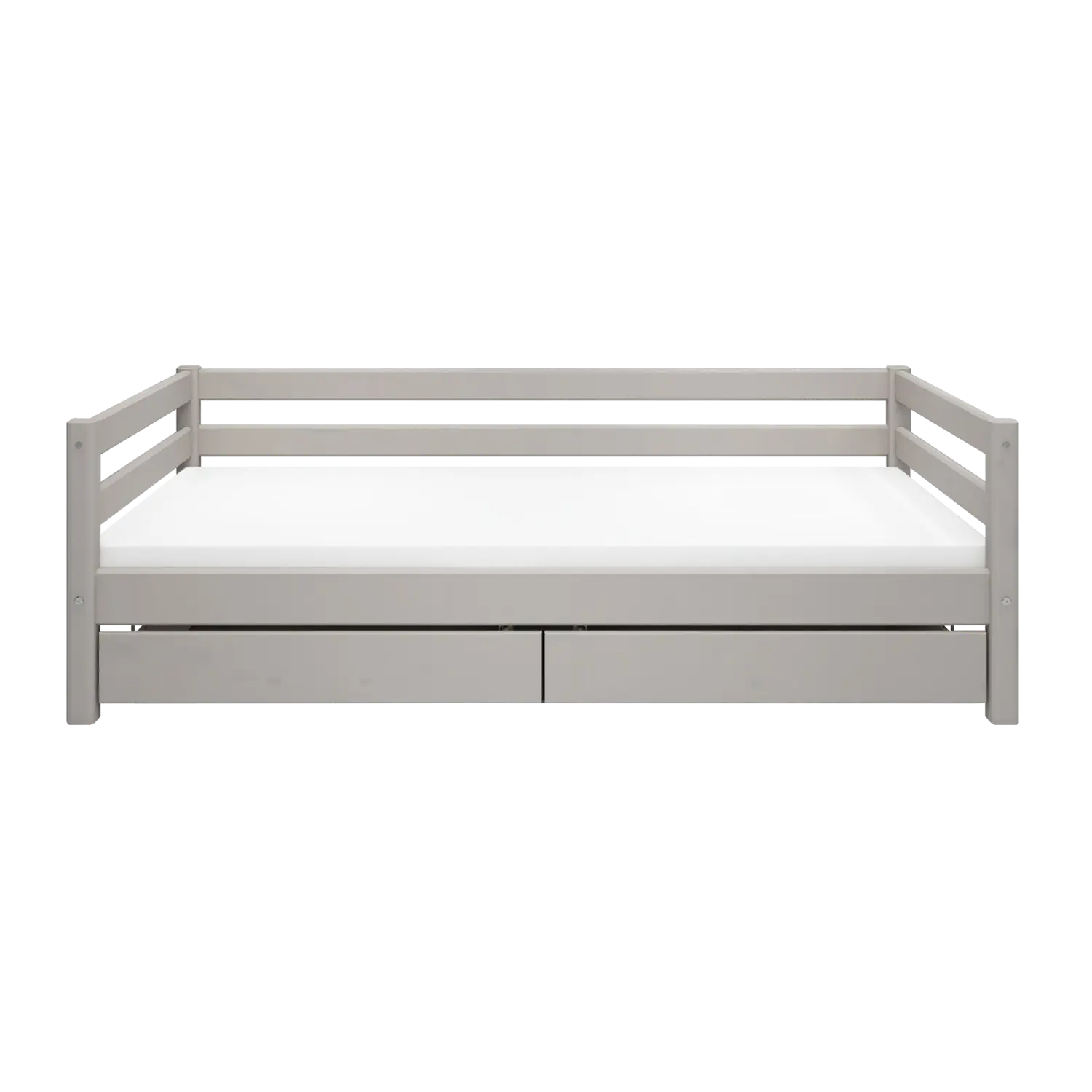 Single Bed with Storage, 90x200 cm, Grey - Image 4