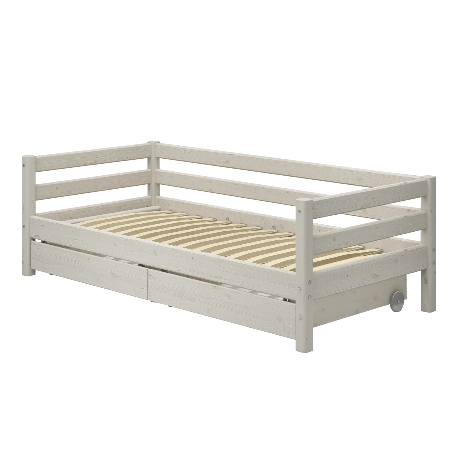 Single Bed with Storage, 90x200 cm, White - Image 4