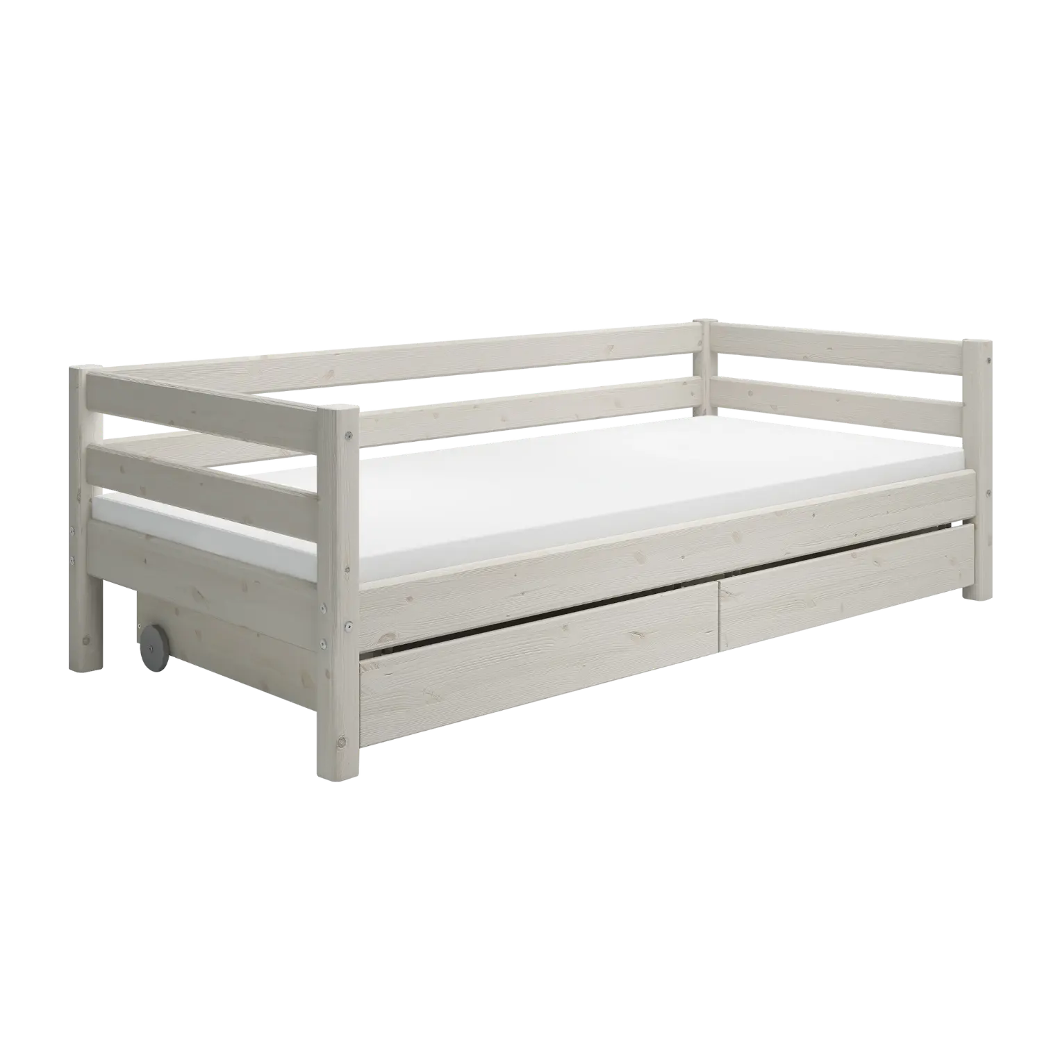 Single Bed with Storage, 90x200 cm, White - Image 6