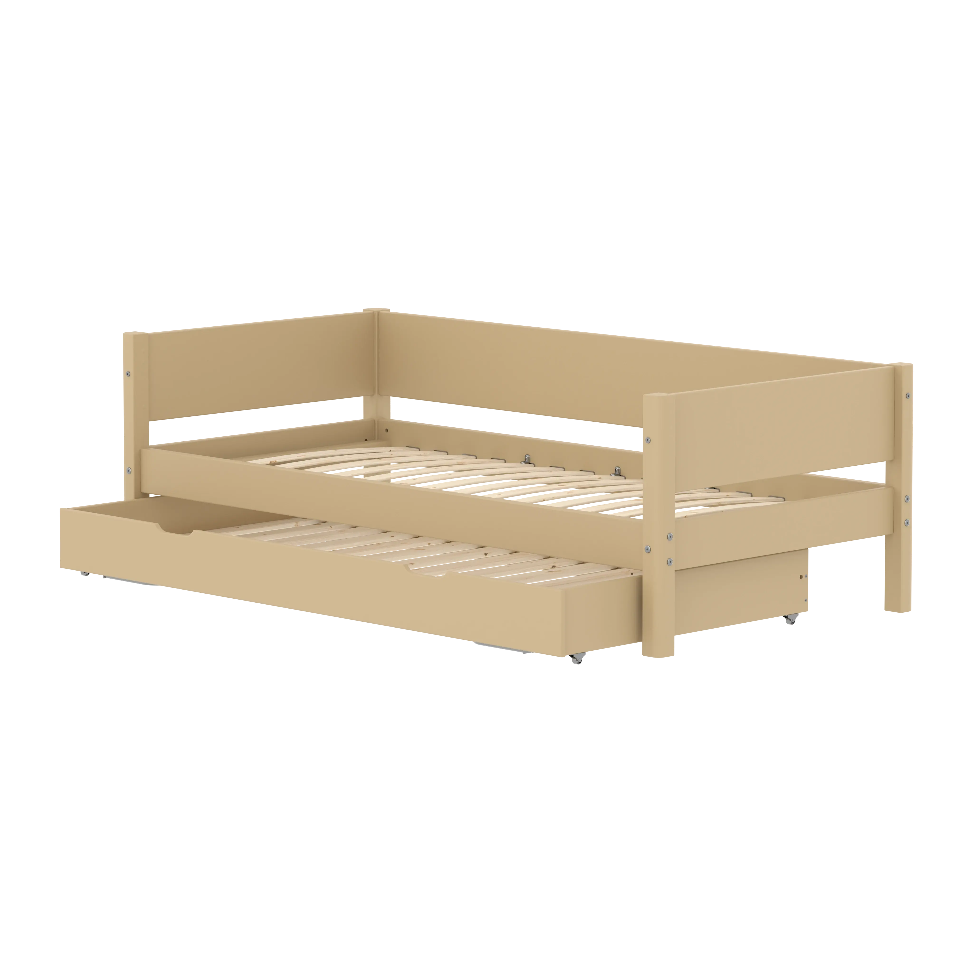 Single Bed with Pull-out Bed, 90x200 cm, Sand - Image 6
