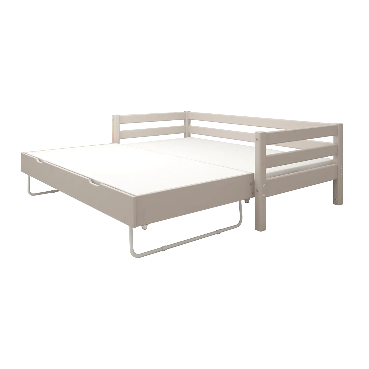 Single Bed with Pull-out Bed, 90x200 cm, Grey - Image 2