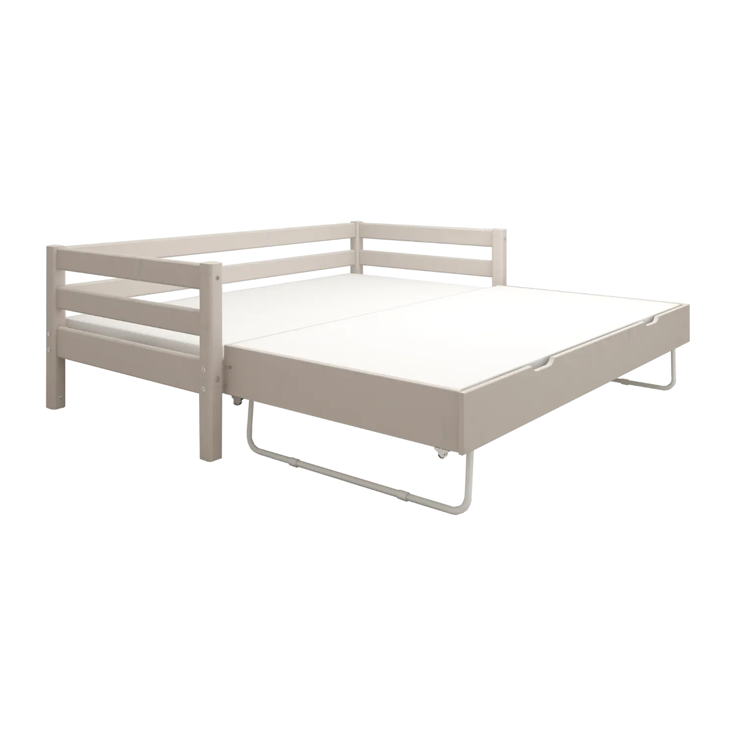 Single Bed with Pull-out Bed, 90x200 cm, Grey - Image 8