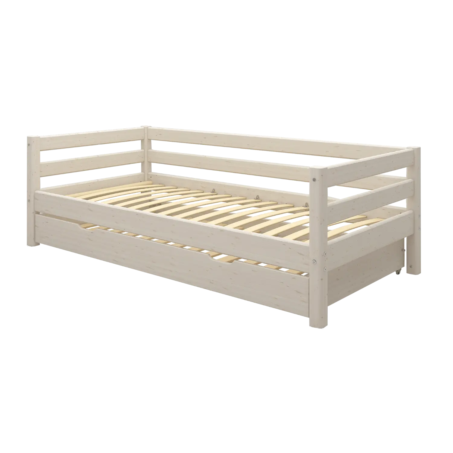 Single Bed with Pull-out Bed, 90x200 cm, White - Image 10