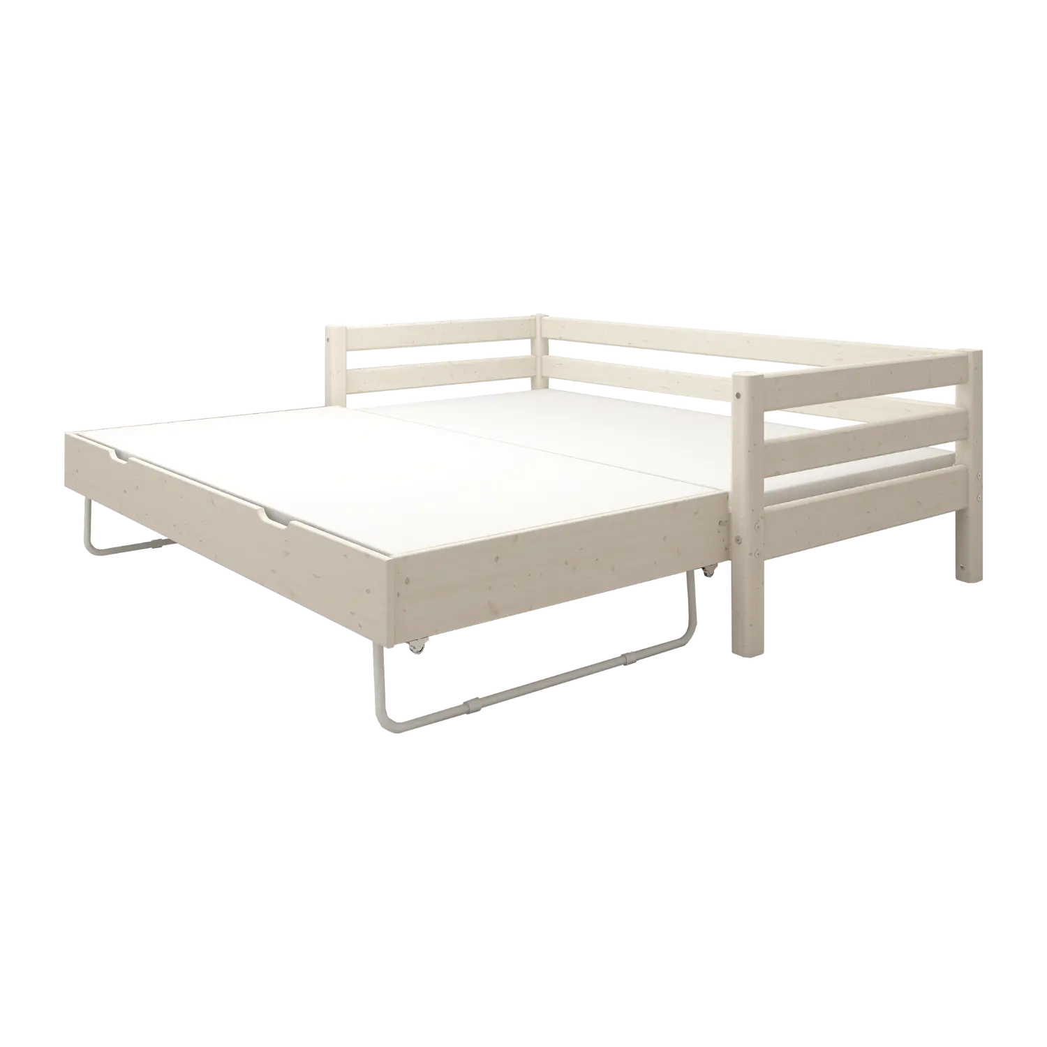 Single Bed with Pull-out Bed, 90x200 cm, White - Image 4