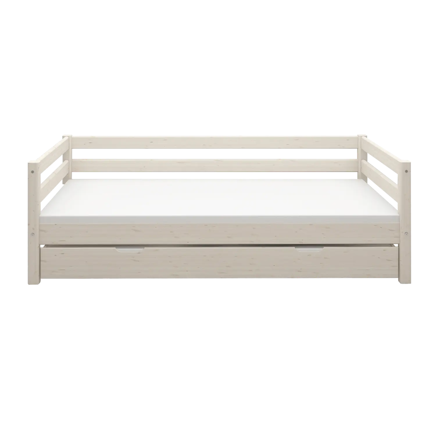 Single Bed with Pull-out Bed, 90x200 cm, White - Image 9