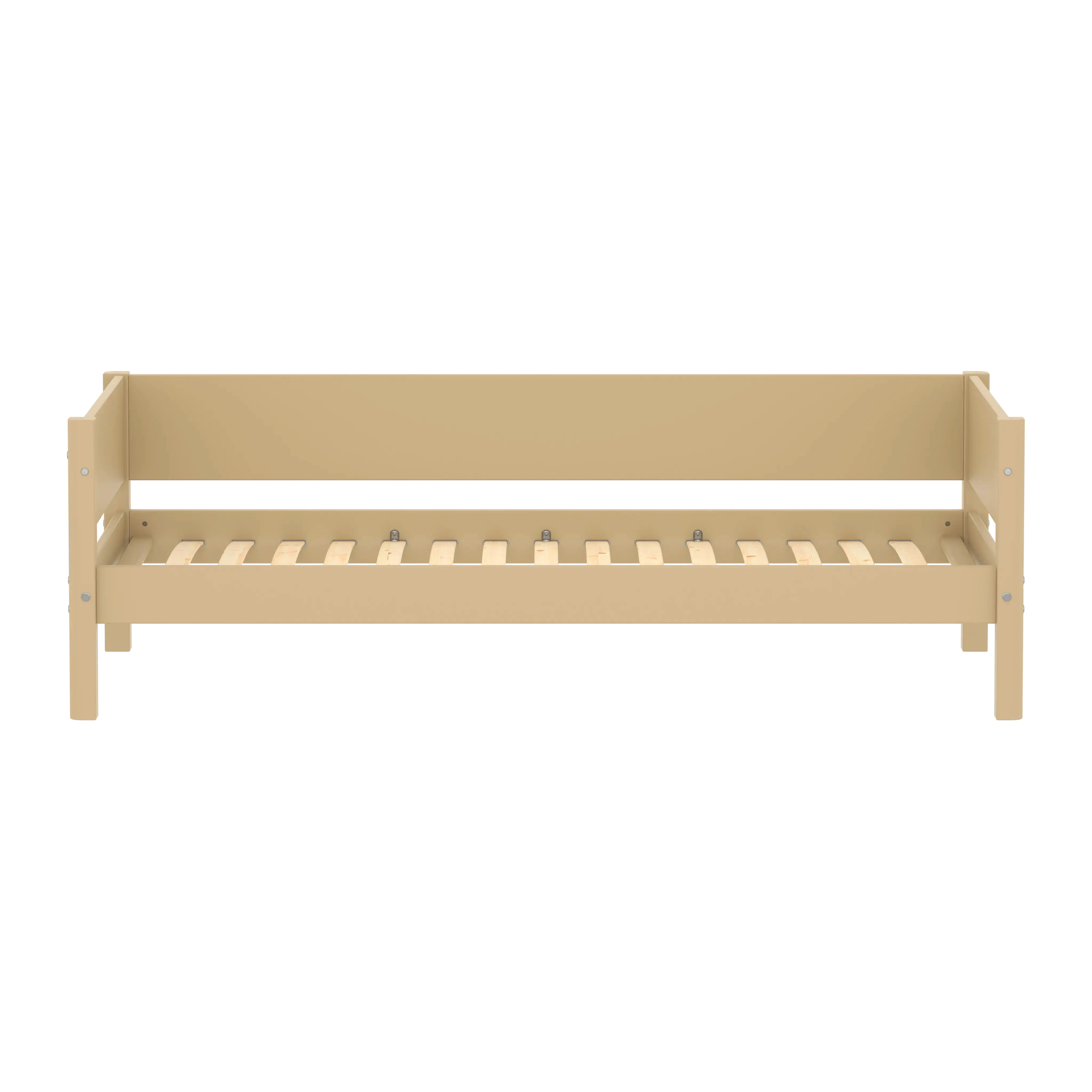 Single Bed with Safety Rail, 90x200 cm, Sand - Image 6