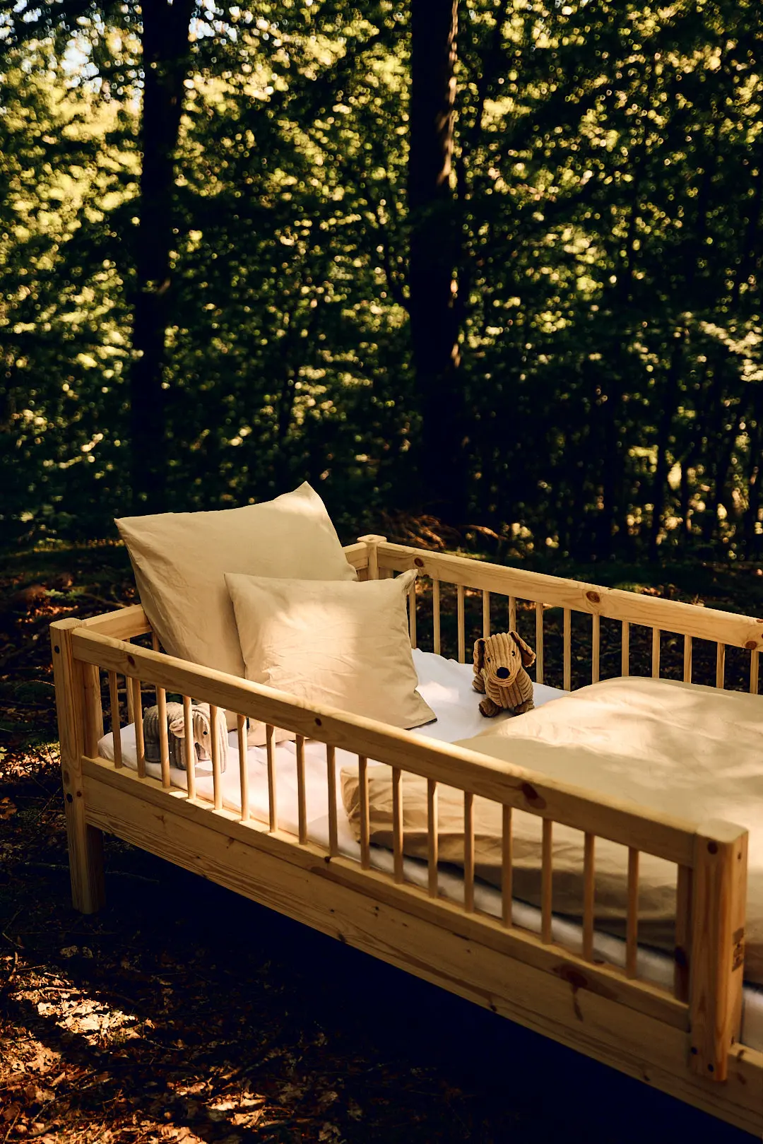 Single Bed with Safety Rails, 90x200 cm, Pine - Image 2
