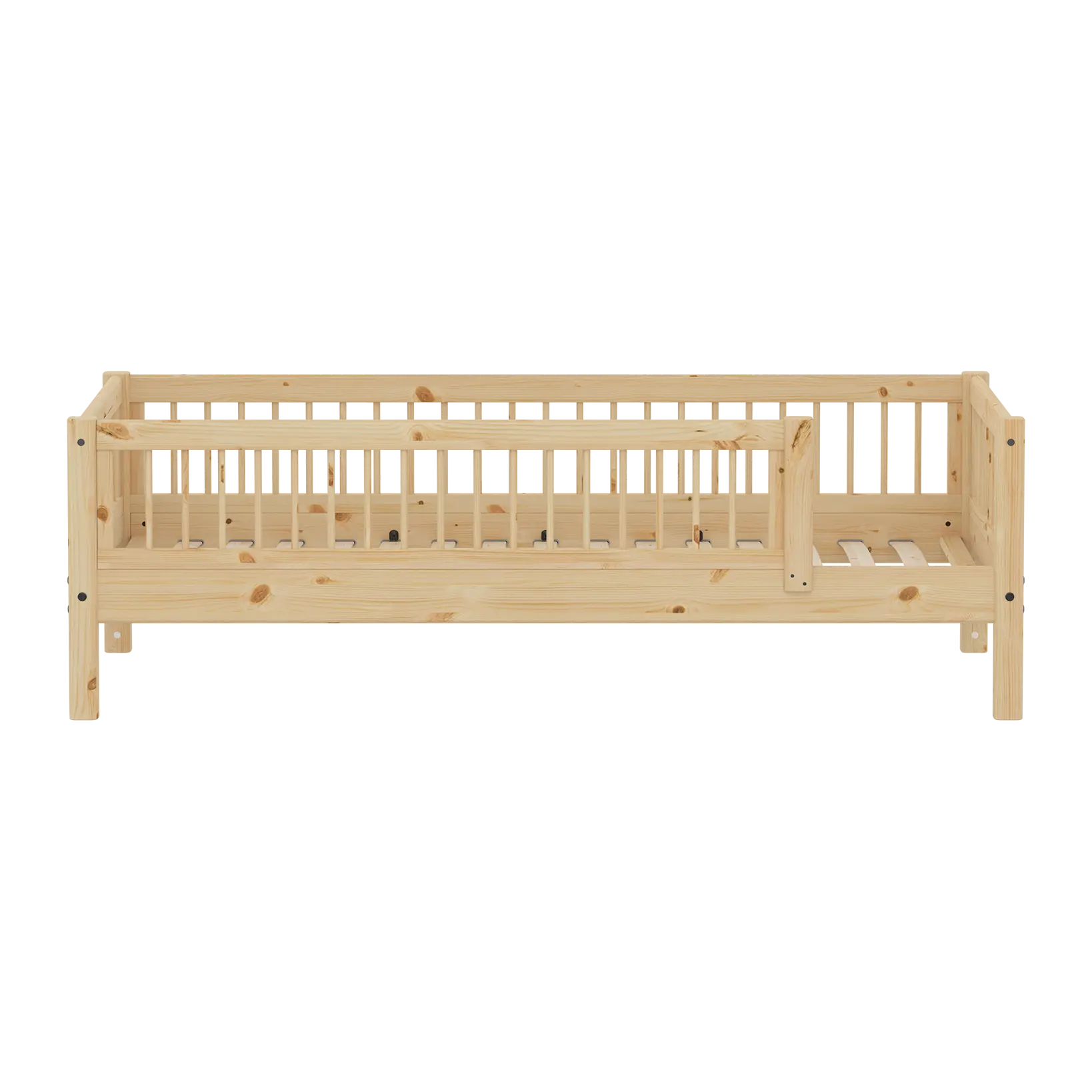 Single Bed with Safety Rails, 90x200 cm, Pine - Image 8