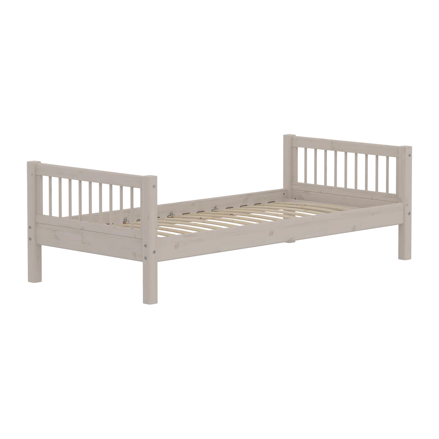 Single Bed, 90x200 cm, Grey - Image 3