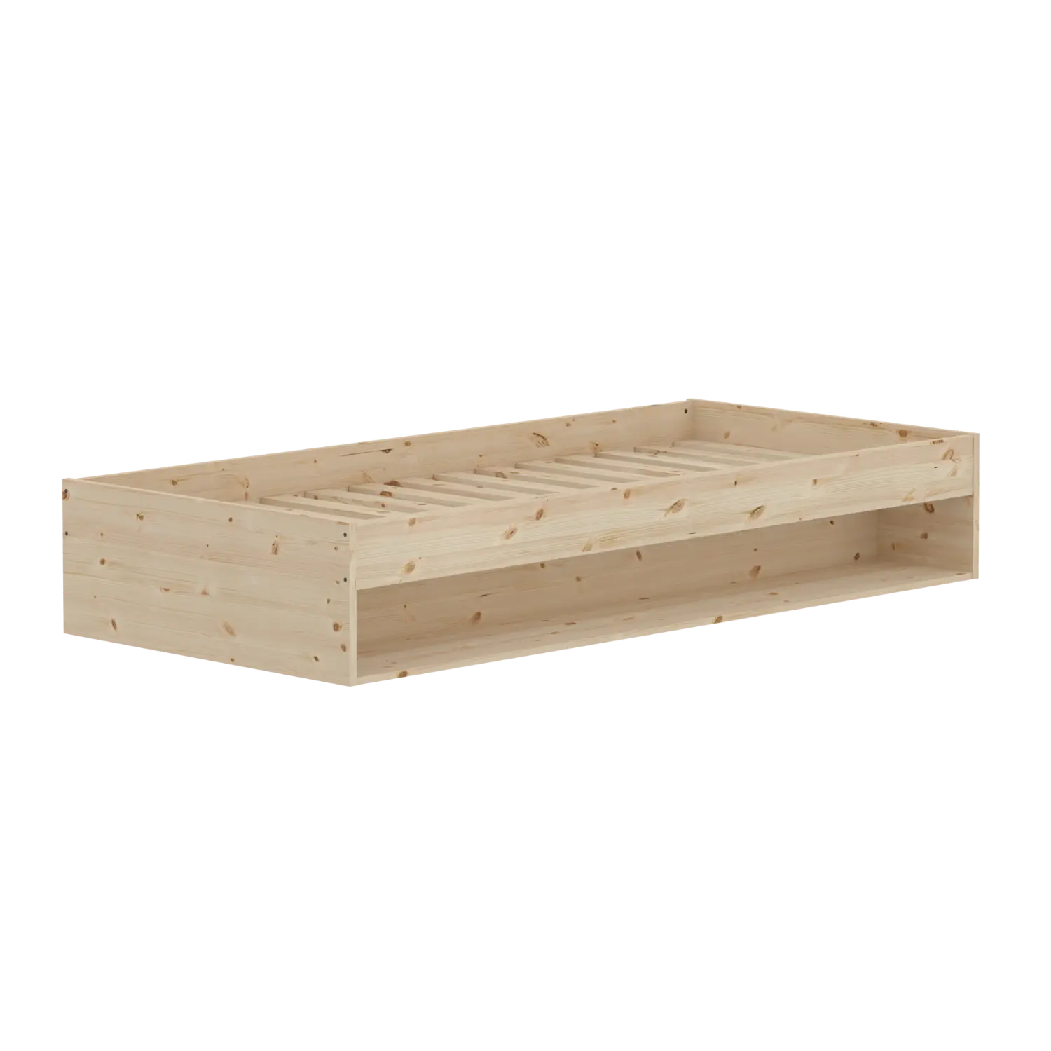 Single Bed with Shelf, 90x200 cm, Pine - Image 5
