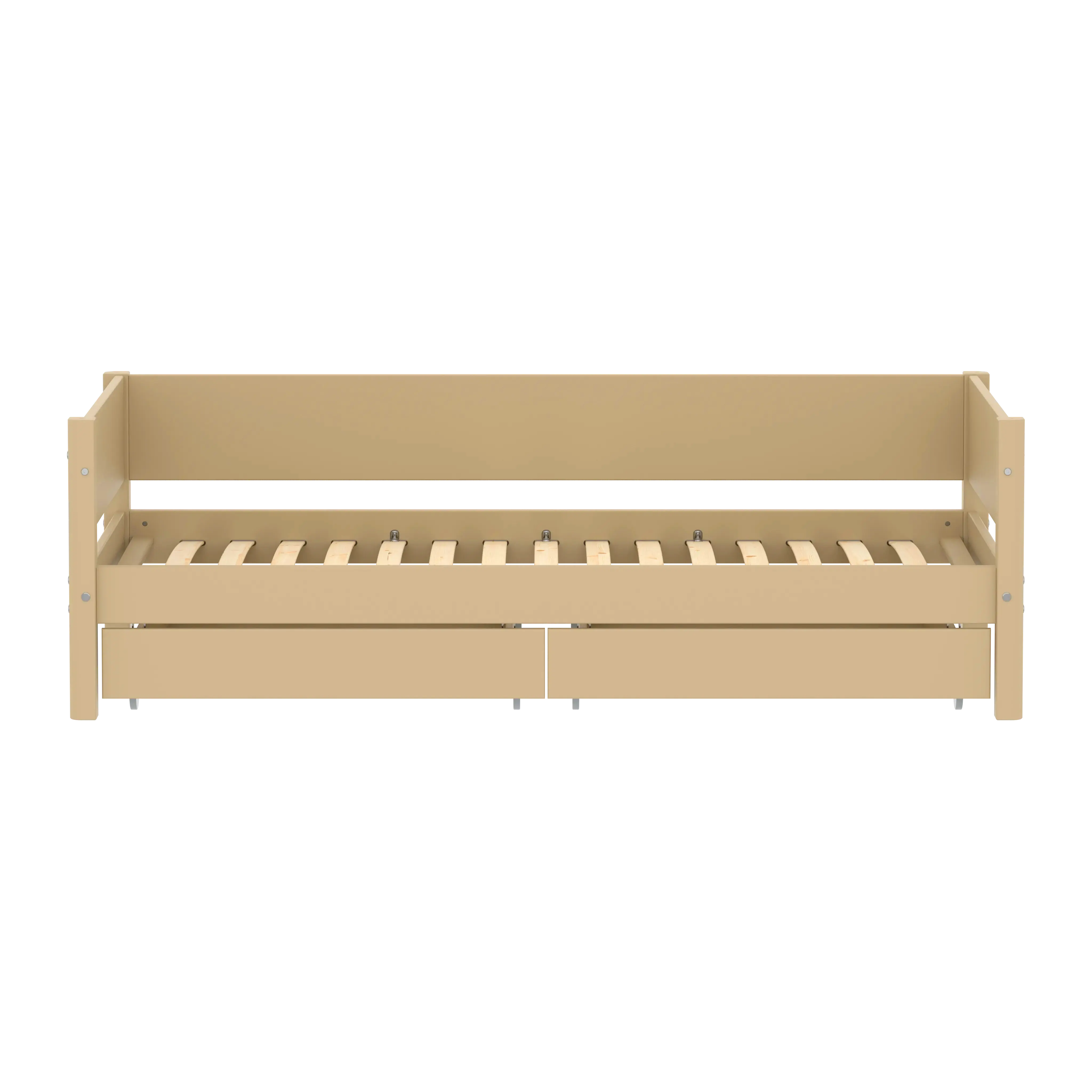 Single Bed with Storage, 90x200 cm, Sand - Image 2