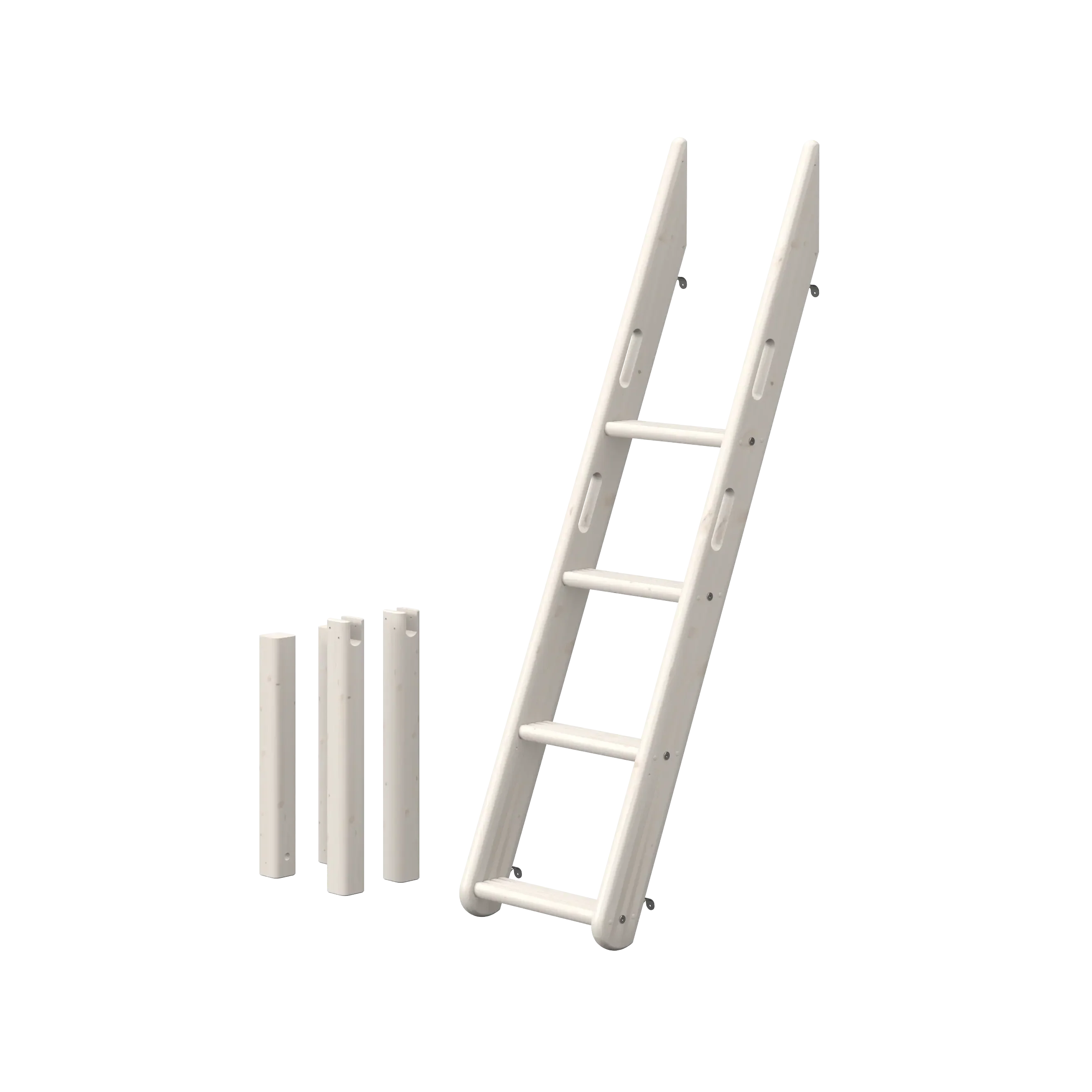 Slanting Ladder for Bunk Bed 184 cm, White