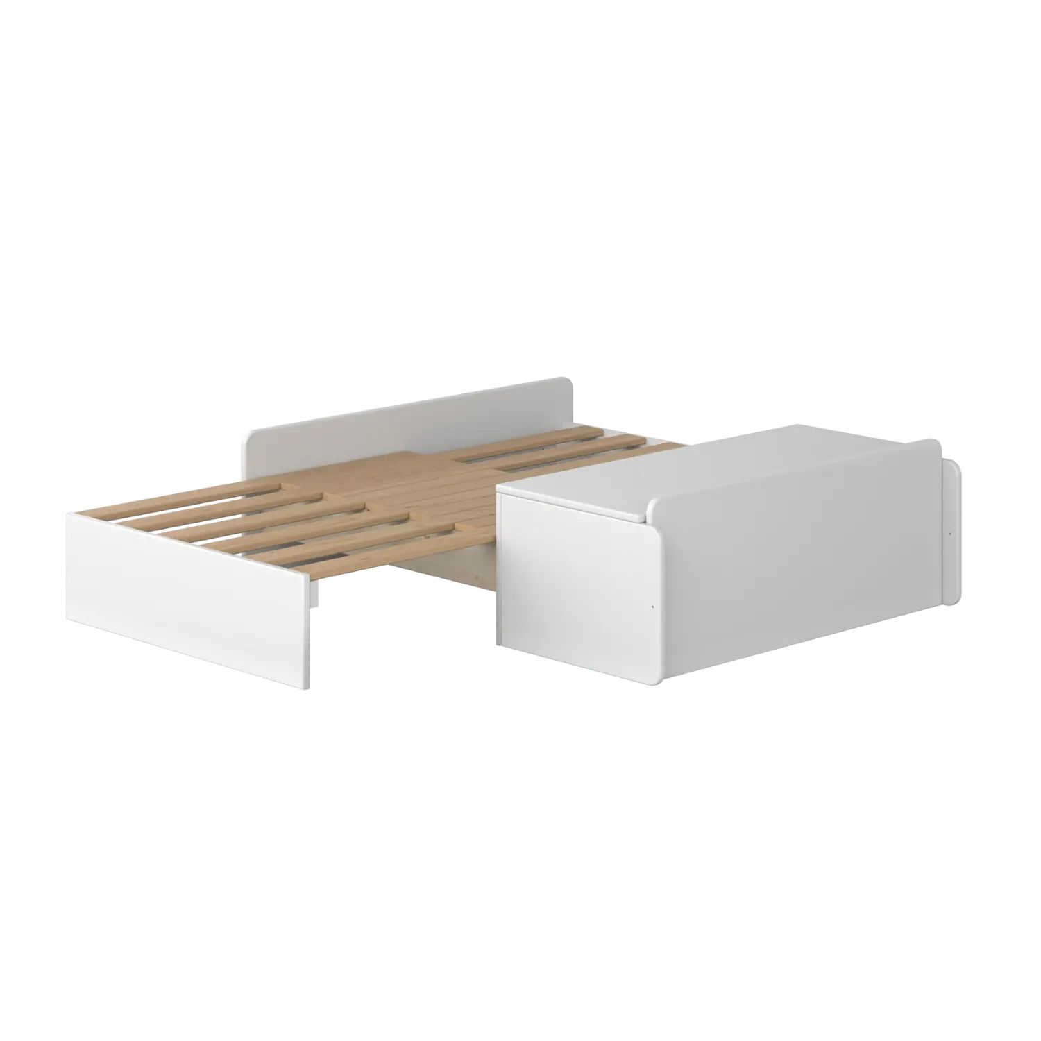 Sofa module for High Bed 184 cm, 77x180 cm, White