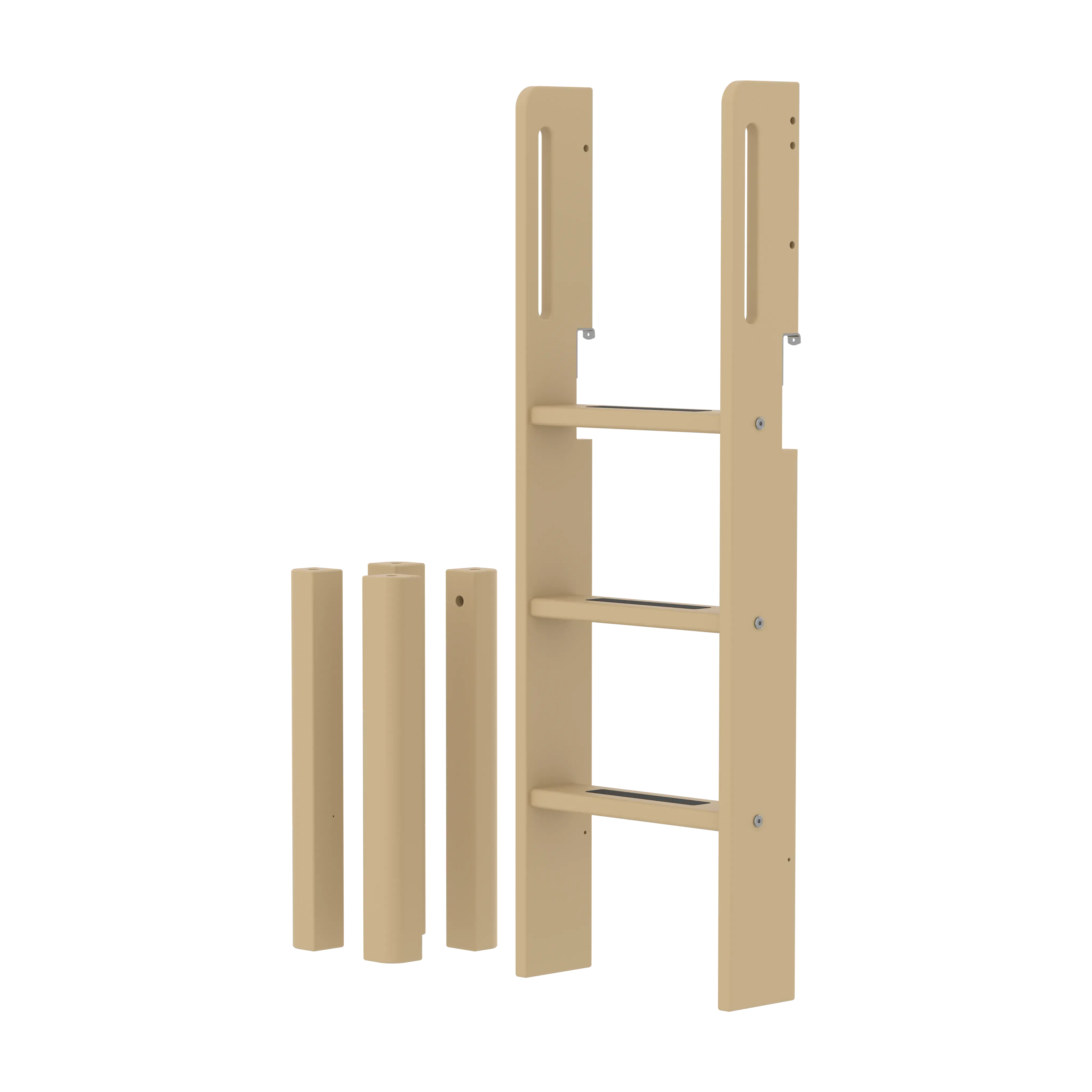 Straight Ladder and Legs for High Bed 120 cm, Sand