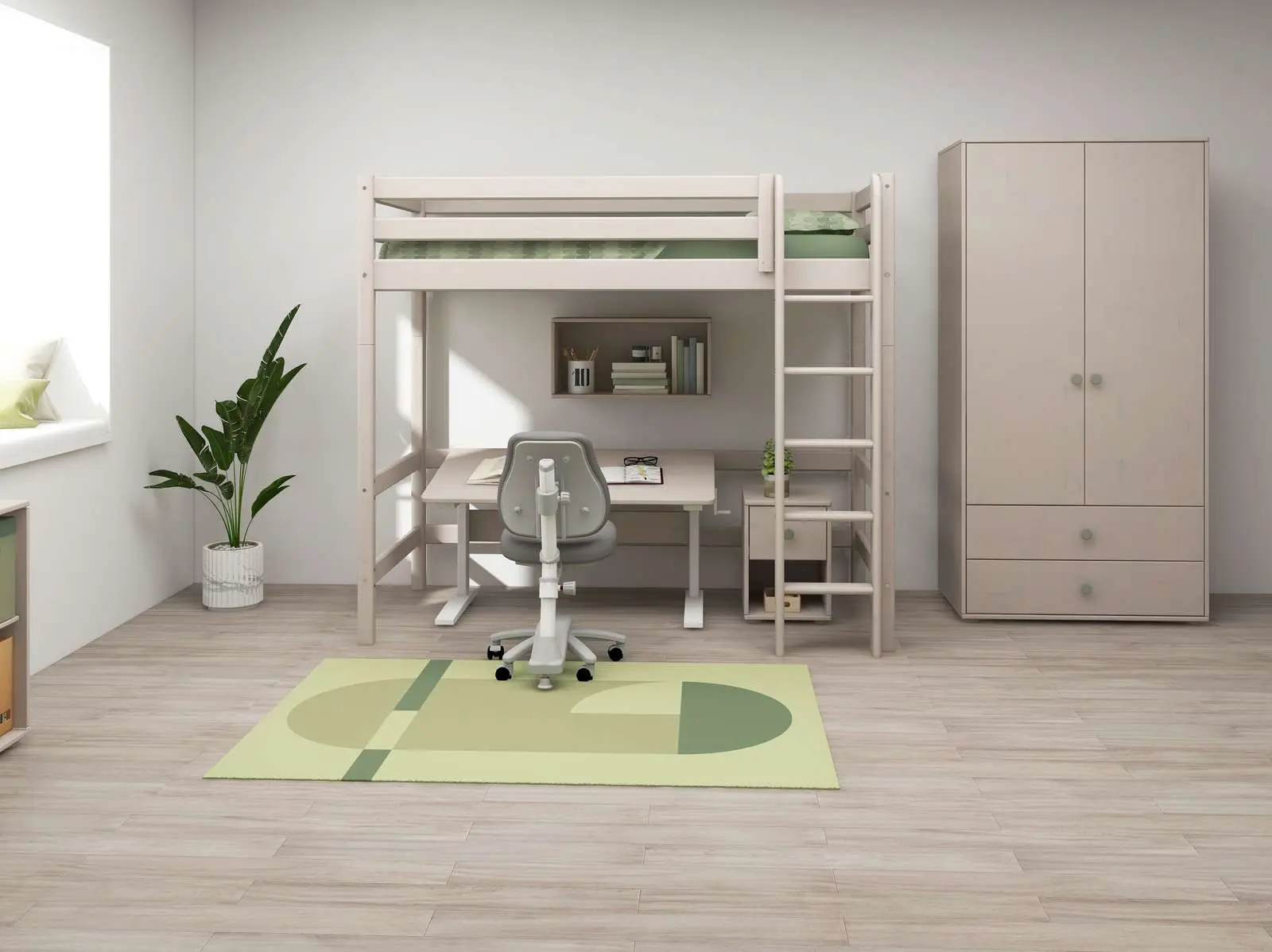 Study Desk, Grey - Image 4