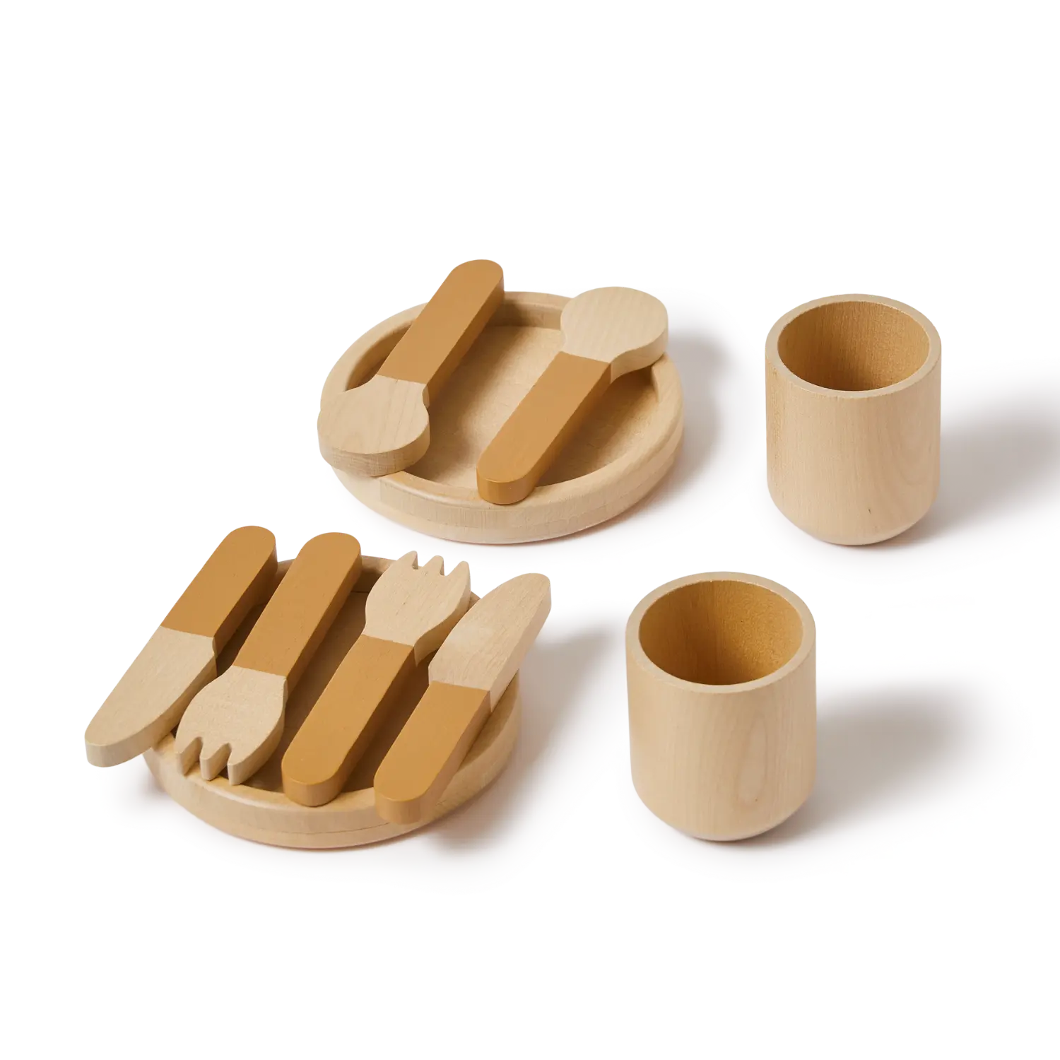 Tableware, 10 pcs, Handpainted, Yellow - Image 4