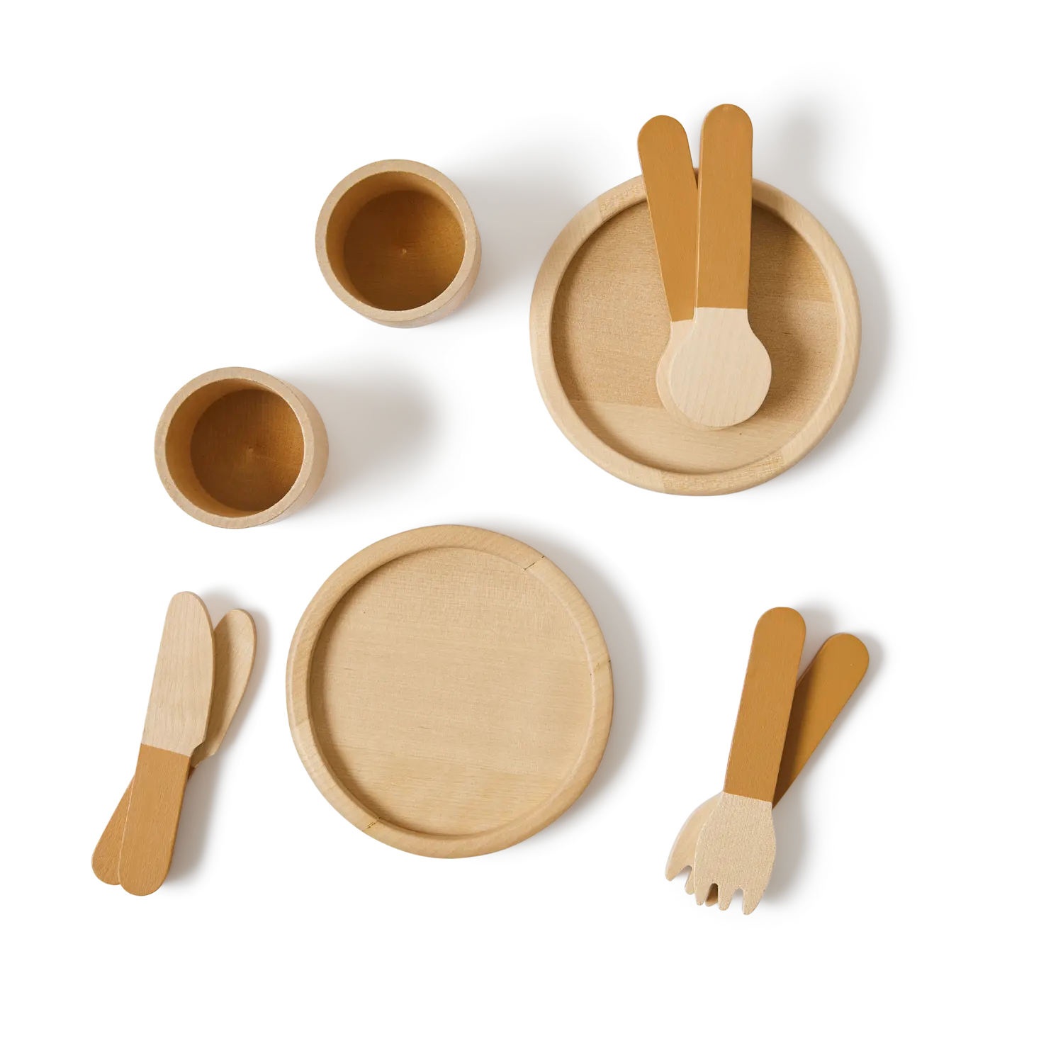 Tableware, 10 pcs, Handpainted, Yellow - Image 5