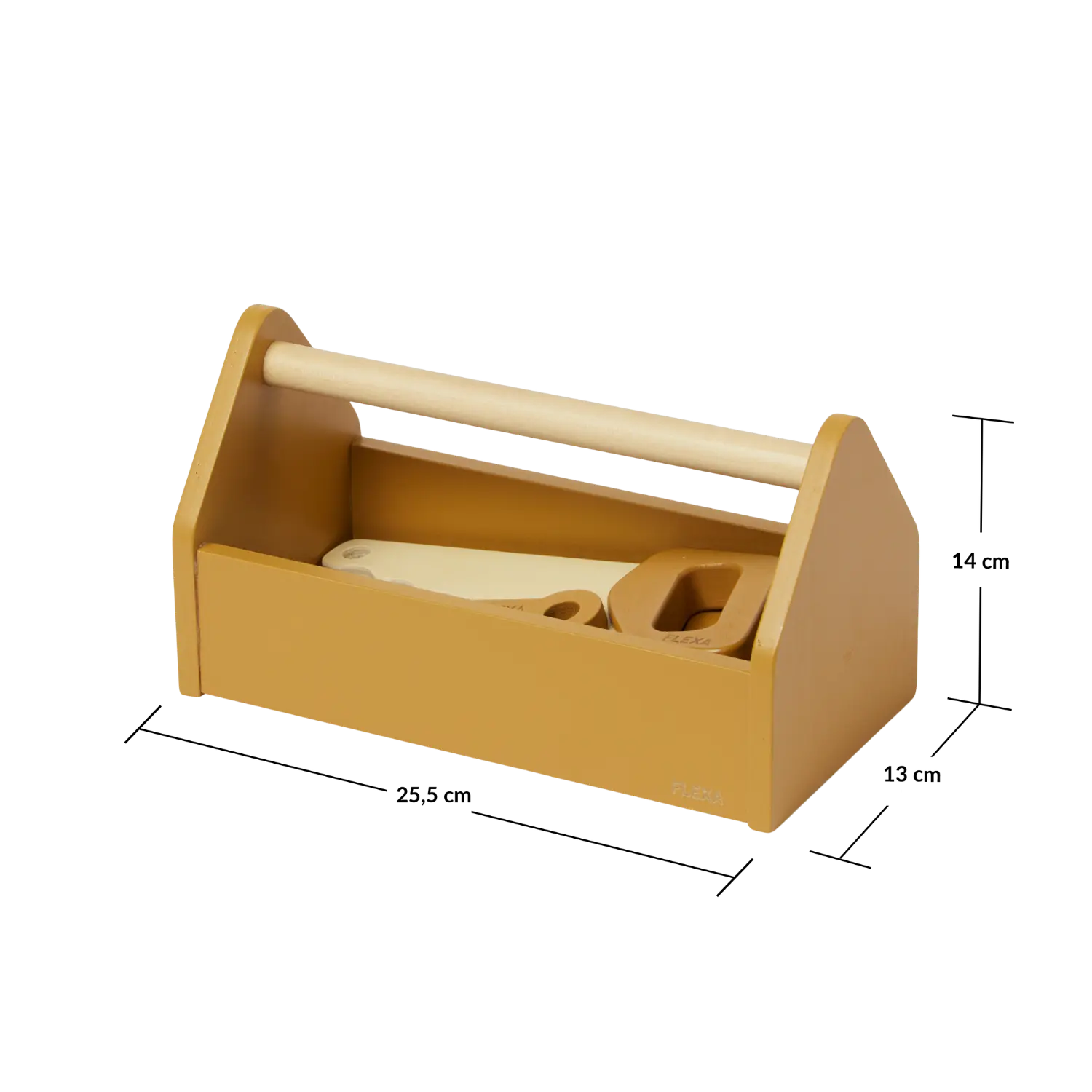 Toolbox, 4 pcs, Handpainted, Yellow - Image 10
