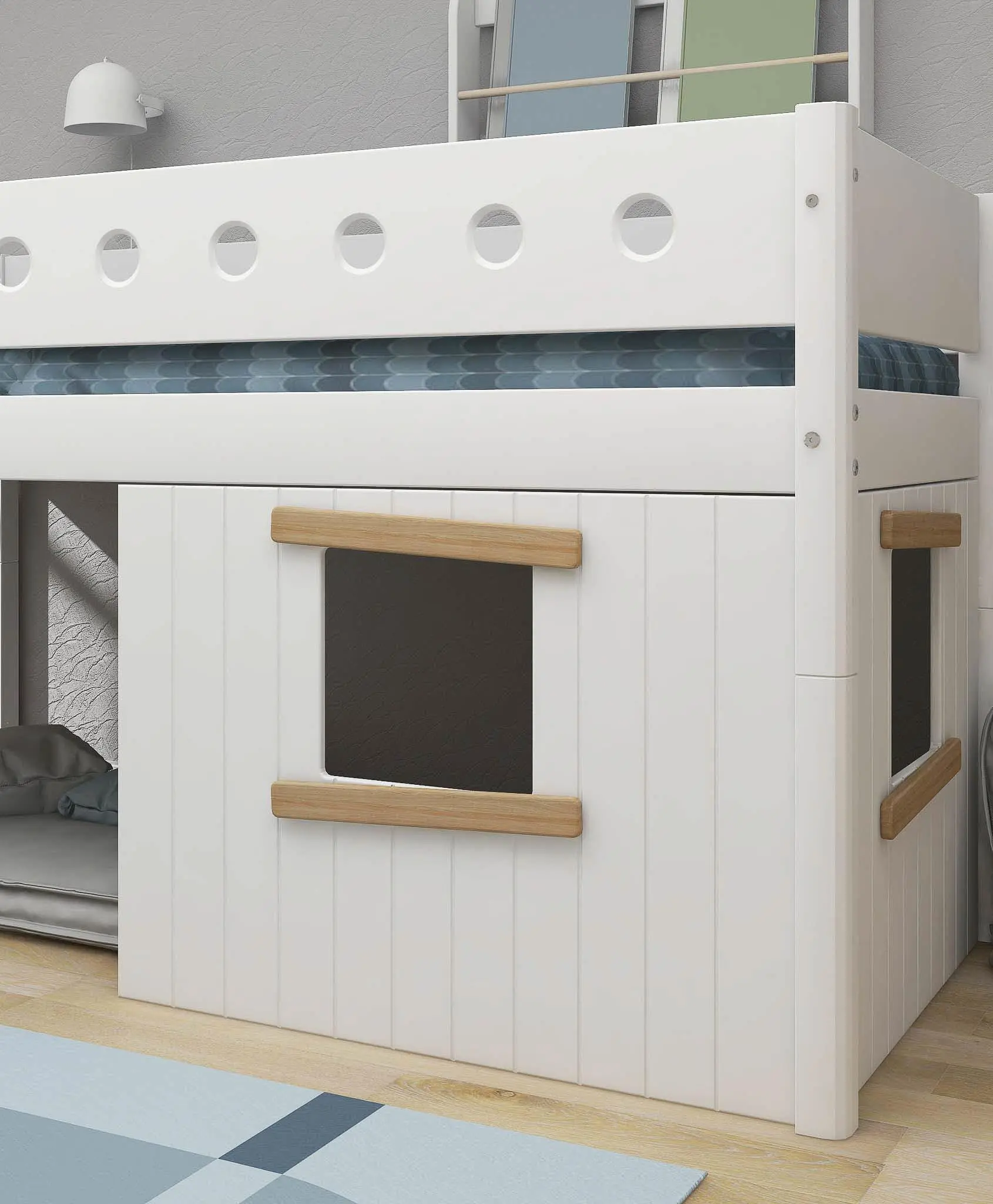 Treehouse Bed Fronts, Oak frame, WHITE & NOR - Image 6