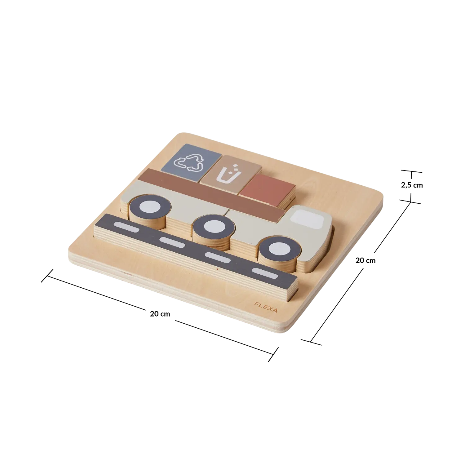 Truck Puzzle, 9 pcs, Handpainted - Image 3