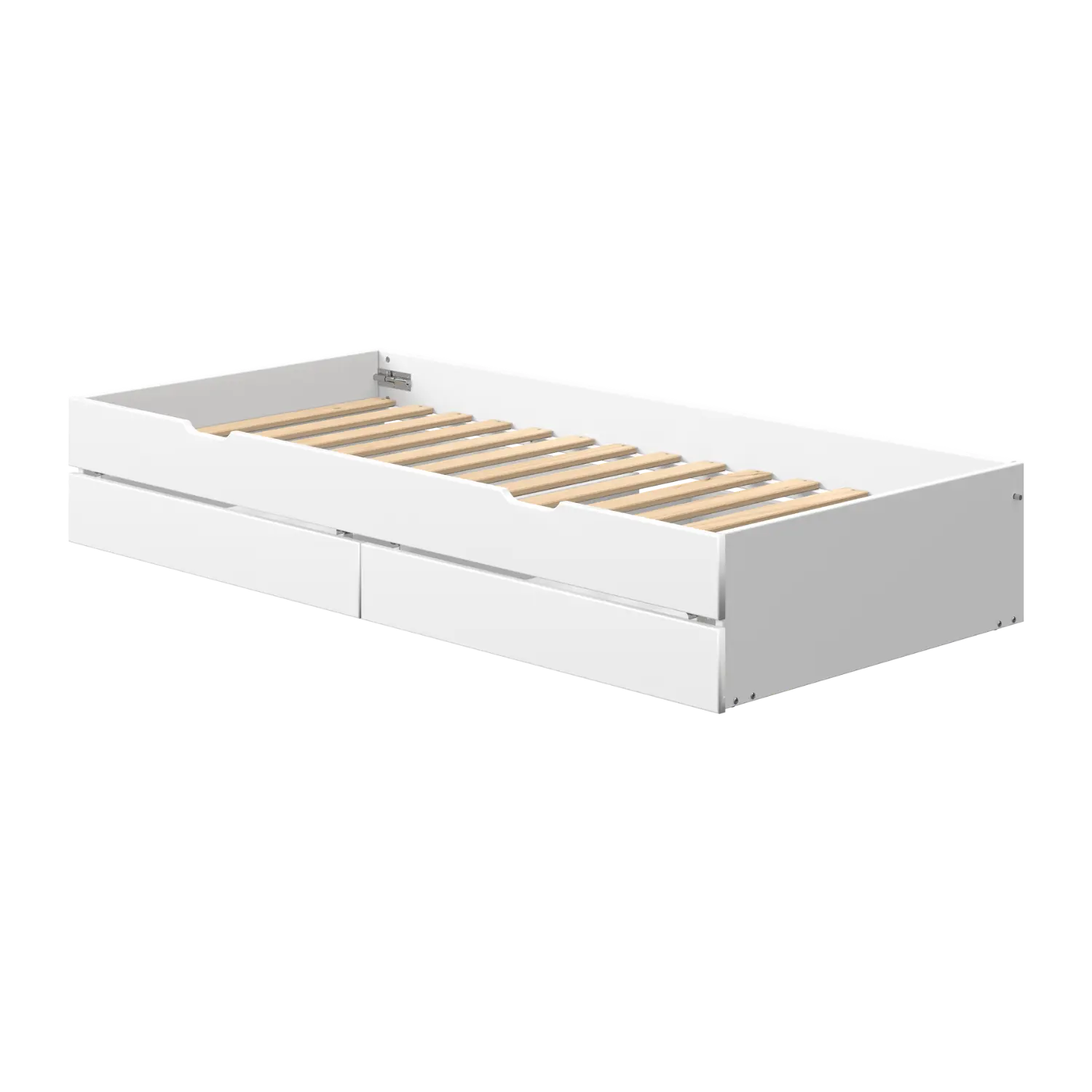 Trundle Pull-out Bed, 90x190 cm, White - Image 3