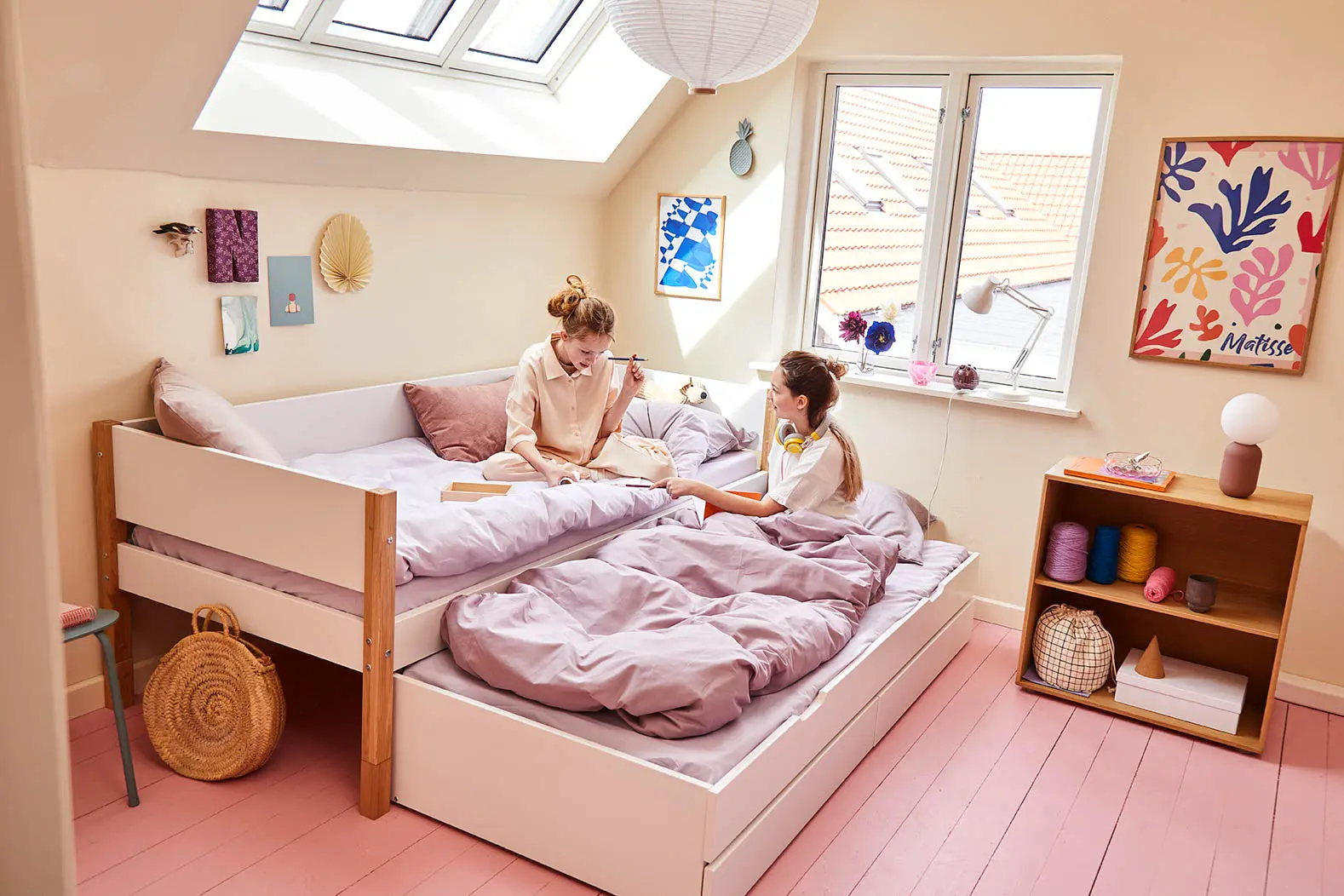 Trundle Pull-out Bed, 90x190 cm, White - Image 5