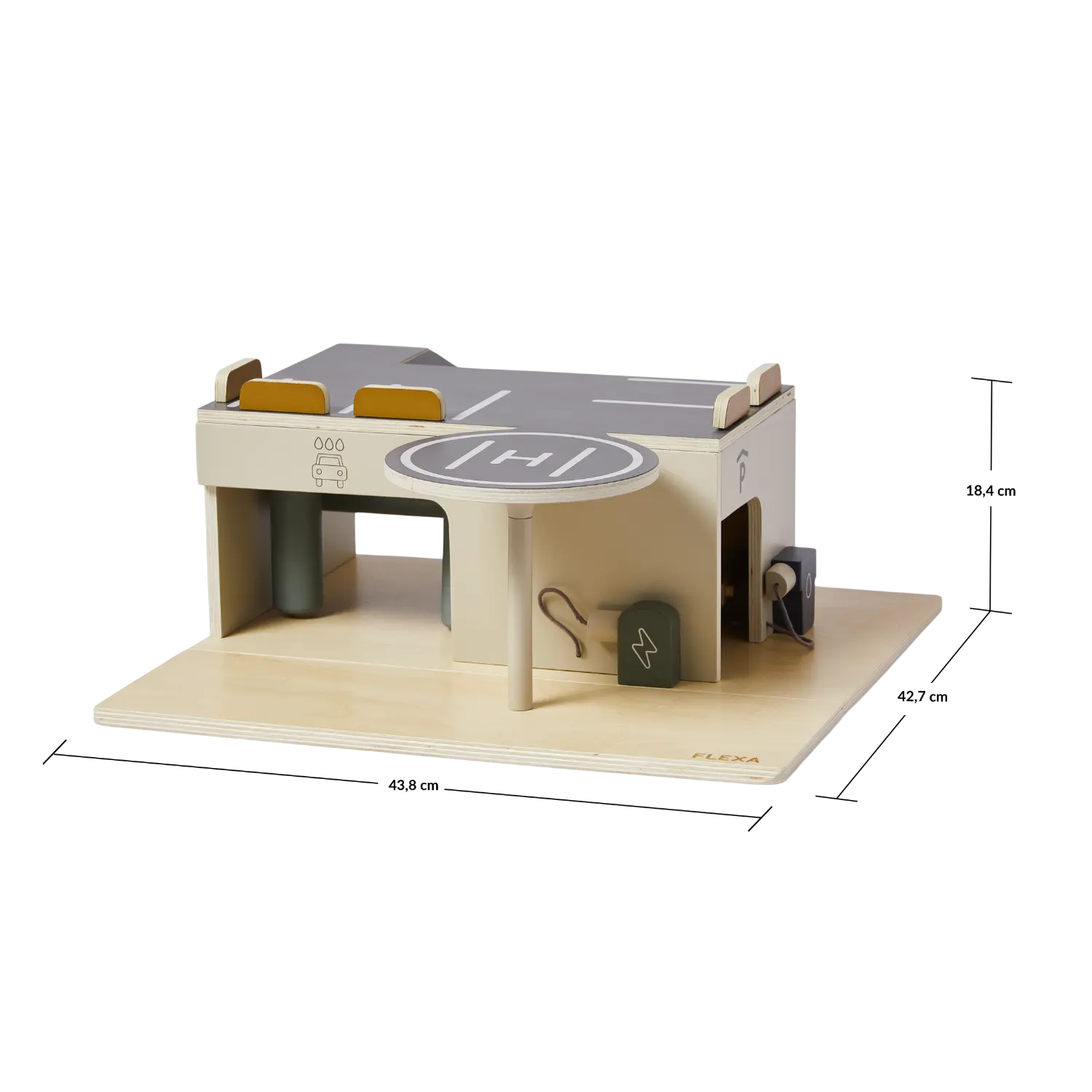 Wooden Parking Garage, Handpainted - Image 6